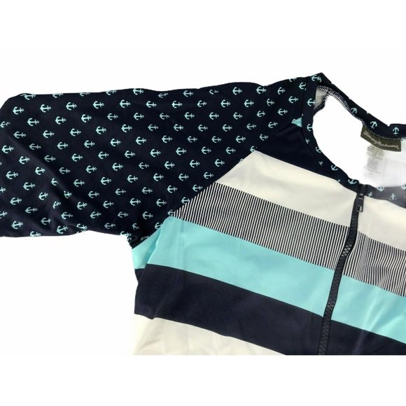TOMMY BAHAMA Swimsuit Rash Guard Shirt Full Zip M - Picture 8 of 9